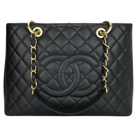 chanel gst black gold|chanel grand shopping tote prices.